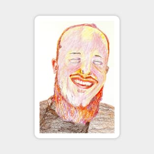 Laughing Man with Red Beard Magnet