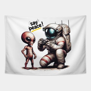 Astronaut - Say Peace Tapestry