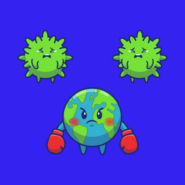 World Fighting Corona Virus Cartoon by Catalyst Labs