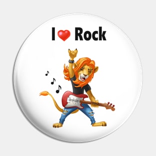 Lion rocker with a guitar. Pin