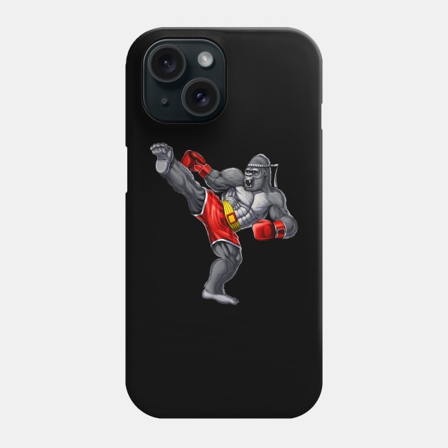 Gorilla Muay Thai Fighter Phone Case by underheaven