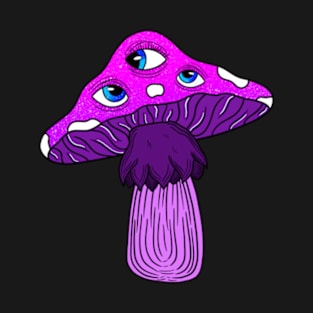 No Background Mushroom Sees All T-Shirt