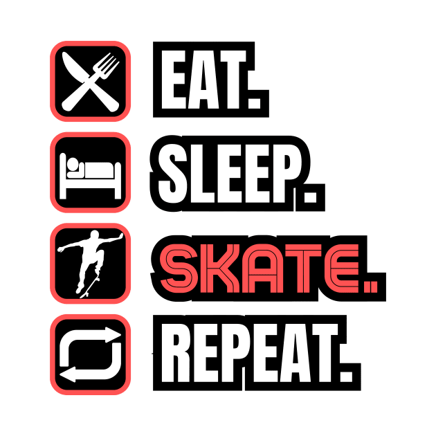 Eat Sleep Skate Repeat by Paul Summers