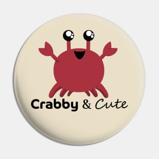 Crabby & Cute - Happy Crab Pin