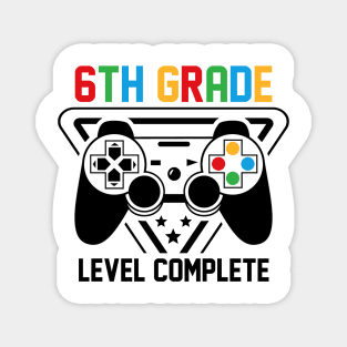 6th Grade Level Complete Gamer Boys Graduation Gifts Magnet