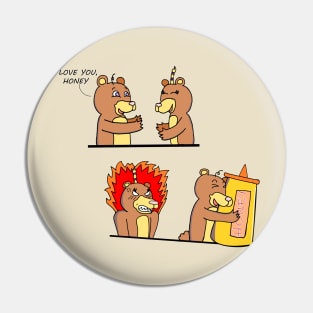 Cute Bears in Love Tee Couple Gifts Pin