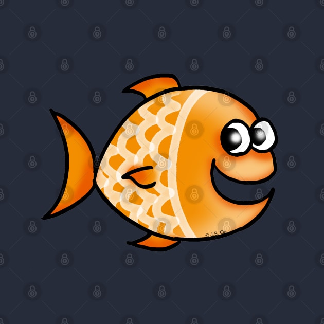 cute orange fish by cartoonygifts