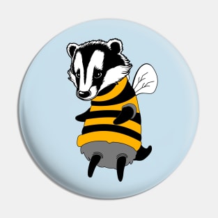 Badger and bee Pin