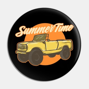 Summer Time Jeep Artwork Pin