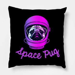 Space Pug Dog Owner Pugs Funny Dog Pillow