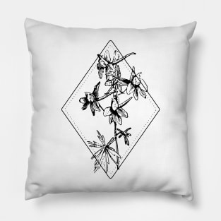 July Birth Flower Larkspur Pillow