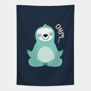 Lazy Sloth Meditate Tapestry