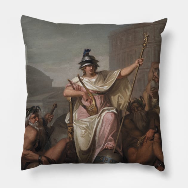 Rome as Ruler of the World by Nicolai Abildgaard Pillow by Classic Art Stall