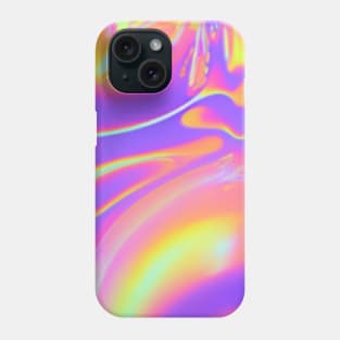 Rainbow Iridescent Foil Abstract Swirl Phone Case