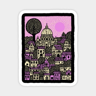 Dreamscape Vatican | Surreal Italian Cityscape Magnet