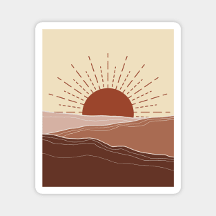 Minimalist Sunburst Magnet