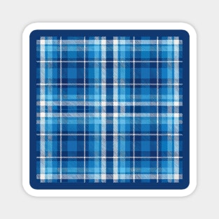 Blue Highland Check – Classic Tartan Style Plaid Pattern Magnet