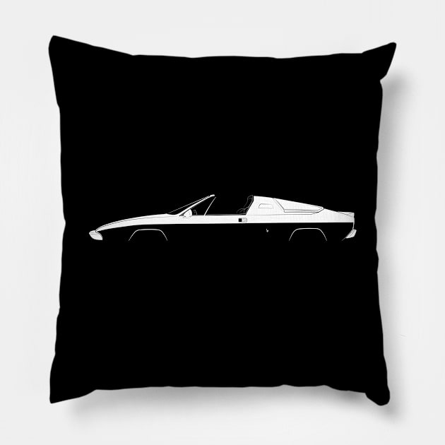 Lamborghini Silhouette Silhouette Pillow by Car-Silhouettes