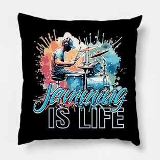 Drumming Passion: Jamming IS LIFE Pillow