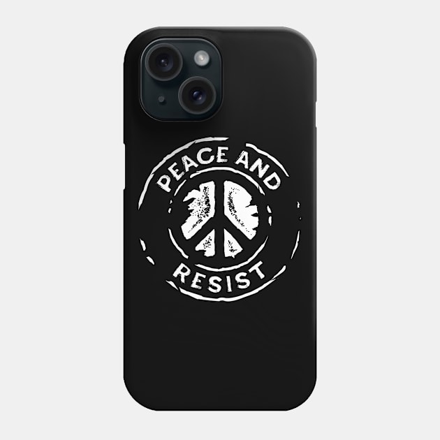 Peace and Resist - 2018 Midterm Elections Phone Case by directdesign