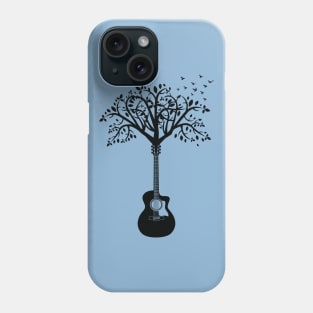 Acoustic Guitar Tree Light Theme Phone Case