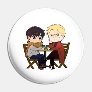 Banana Fish - Chibi Ash and Eiji at the Cafe Pin