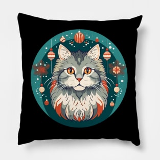 Norwegian Forest Cat Xmas Ornament, Love Cats Pillow