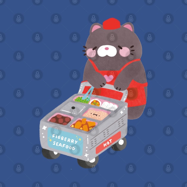 Cat Dimsum Cart by Figberrytea