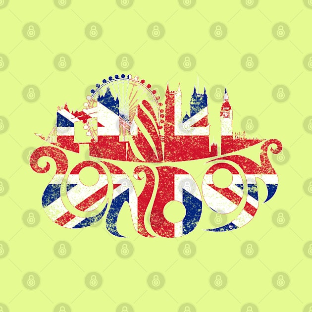 London Flag Typography by VectorInk