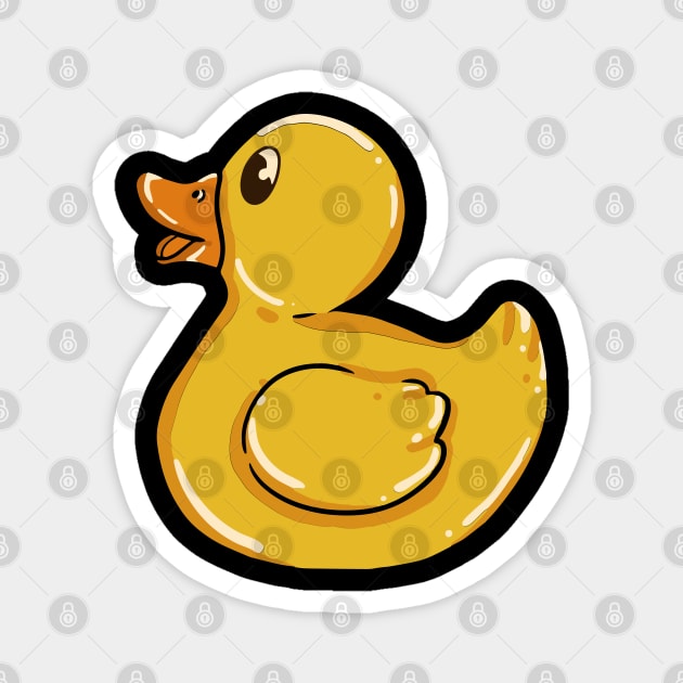 Cute Yellow Rubber Duck - Yellow Rubber Ducky T-Shirt and Gifts Magnet by Shirtbubble