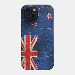 Vintage Aged and Scratched New Zealand Flag Phone Case