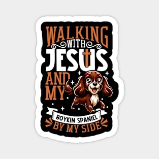 Jesus and dog - Boykin Spaniel Magnet