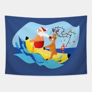 Santa Claus - Summer Christmas Tapestry