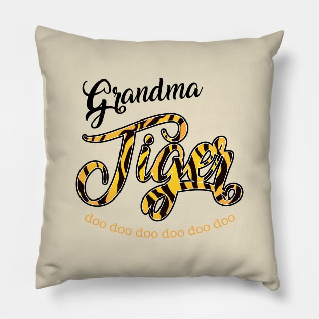 Grandma Tiger - Doo Doo Doo Pillow by MandaTshirt