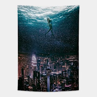 Underwater city Tapestry