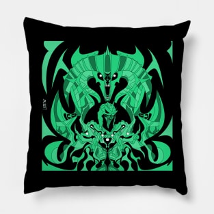 green dark nazgul ecopop in balrog dreams of the middle earth ecopop Pillow