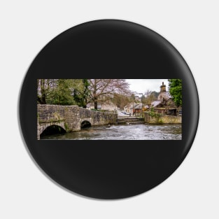 Sheepwash Bridge over the River Wye, Ashford in the Water, Derbyshire Pin