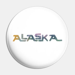 Alaska Tie Dye License Plate Design Pin