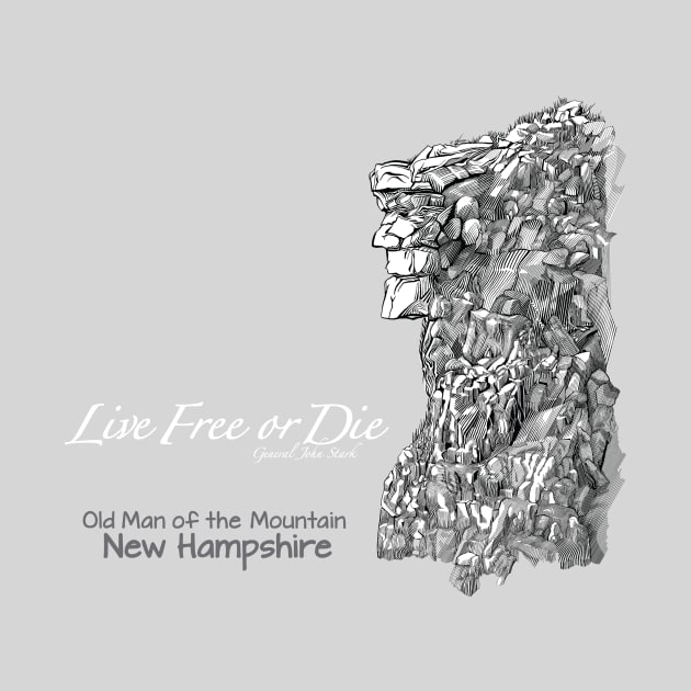 Old Man of the Mountain LIVE FREE or DIE by DDGraphits