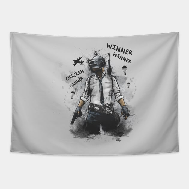 Winner Winner Chicken Dinner Tapestry by EnaGrapher