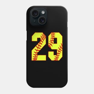 Fastpitch Softball Number 29 #29 Softball Shirt Jersey Uniform Favorite Player Biggest Fan Phone Case