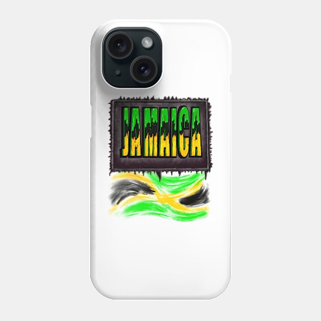 Jamaica colours Jamaican Flag Roots Independence Jamaica Phone Case by Artonmytee