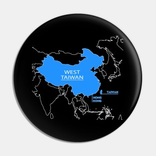 Funny China Map Define China Is West Taiwan Pin