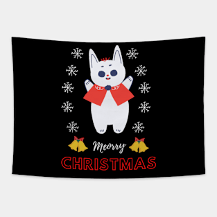 Meorry Christmas cat t-shirt unisex. Tapestry