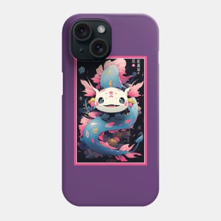 Cute Axolotl Anime Art Design | Cute Animals | Axolotl Hentaii Chibi Kawaii Design Phone Case