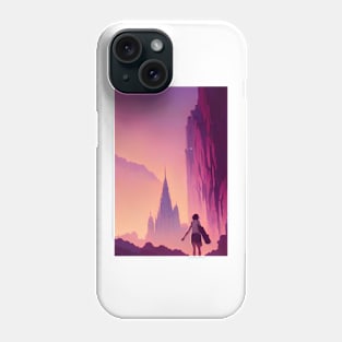 Anime Girl Castle Lofi Scenario Landscape Phone Case