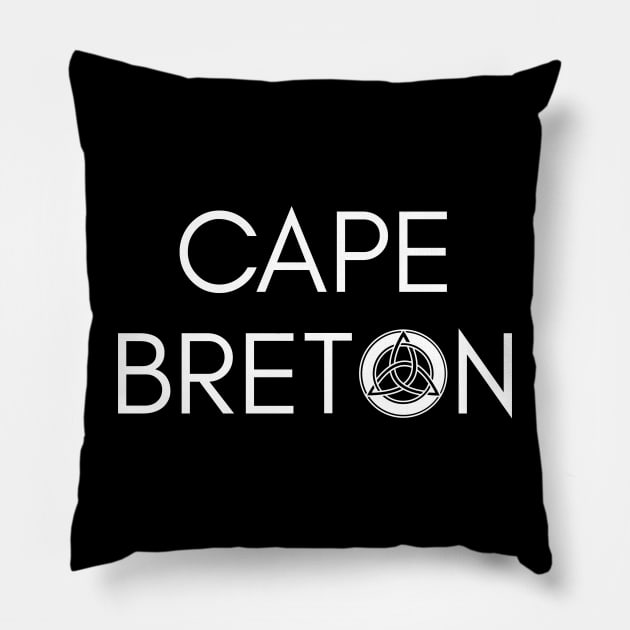 CAPE BRETON CELTIC KNOT | WHITE Pillow by SALTY TEES & CO.