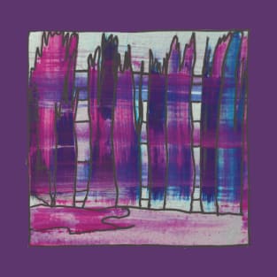 Liminal Space II Magenta and Violet Abstraction T-Shirt