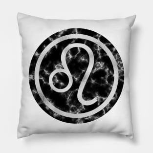 Black Marble Zodiac - Leo Pillow