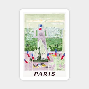 Paris France Vintage Poster Magnet